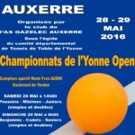Championnats de l&rsquo;Yonne Open 2016